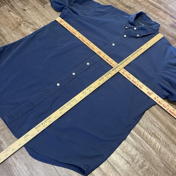 Vintage Ralph Lauren Shirt Men's XL Navy Blue Blake Long Sleeve Red Pony Logo - Picture 6 of 6